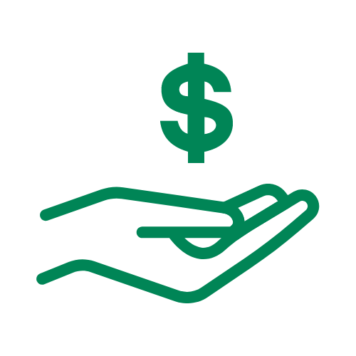 Hand holding money icon - Tulane SoPA