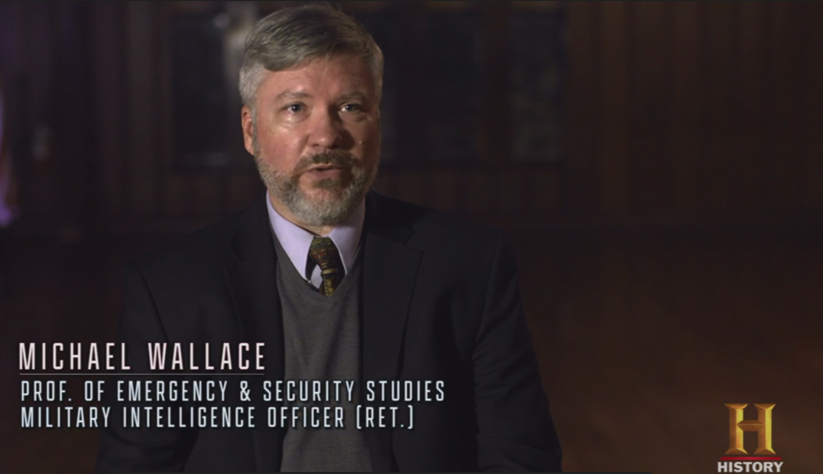 Still of Michael Wallace, director of Tulane School of Professional Advancement's Emergency and Security Studies program on The History Channel
