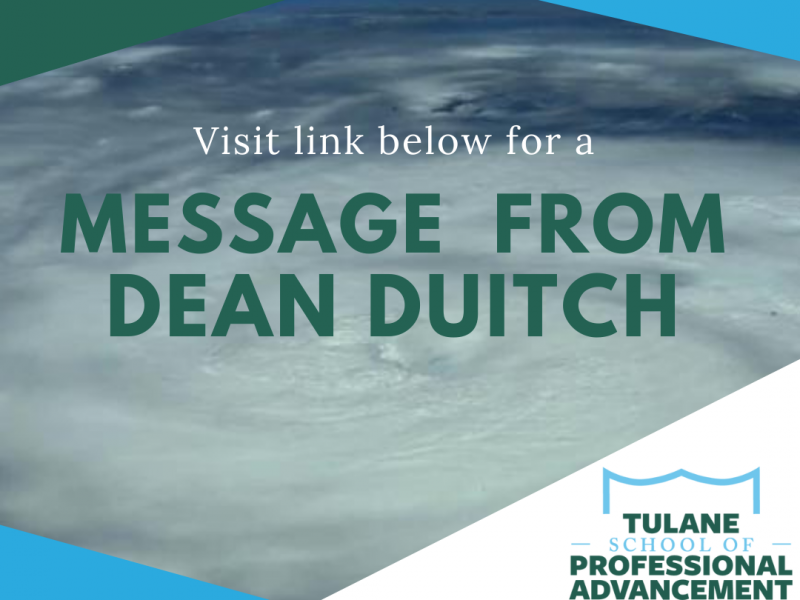 Message from the dean