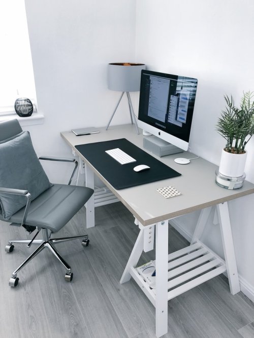 A home office workspace