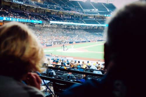 People at a baseball game