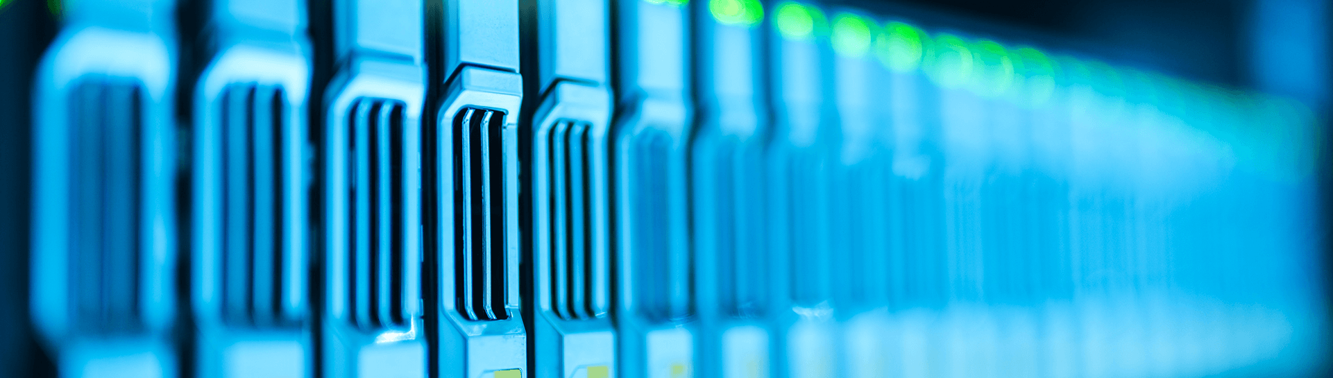 A close up of computer servers