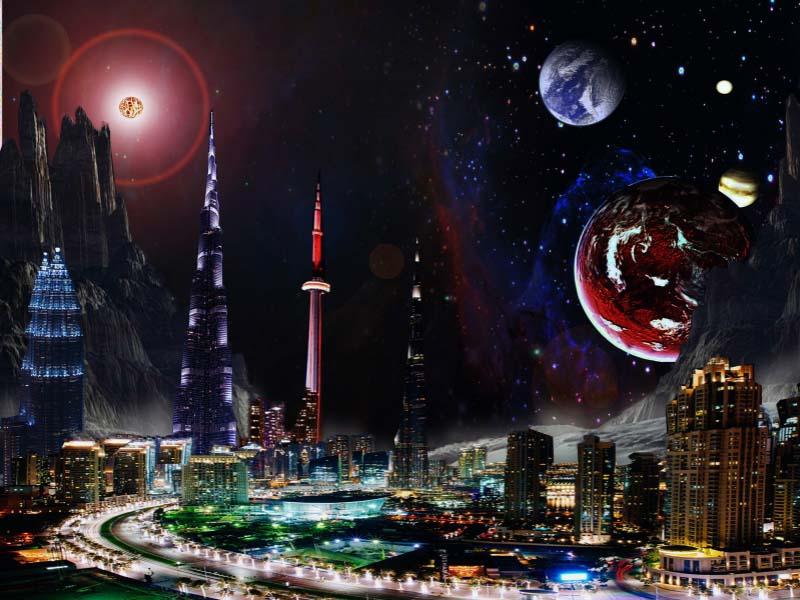 science fiction cityscape image