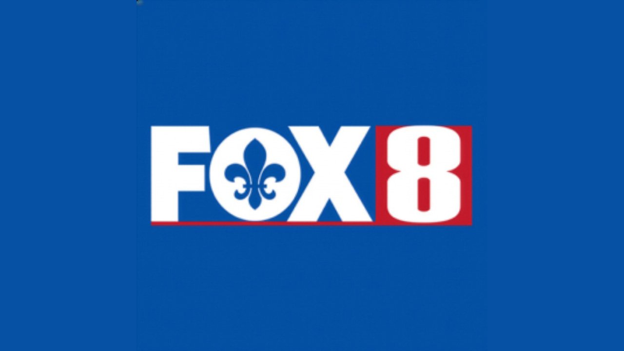 Fox 8 logo with a blue background.