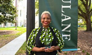 Halima Leak Francis receives Spirit of Tulane award