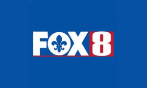 Fox 8 logo with a blue background.