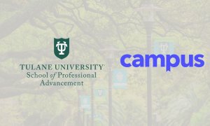 Tulane University School of Professional Advancement logo and "campus" text