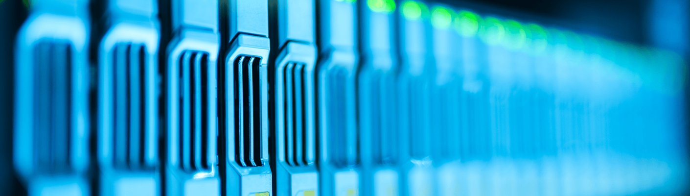 A close up of servers