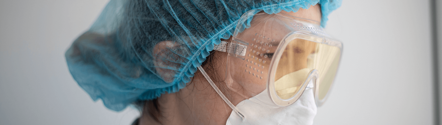 A closeup of a medical professional