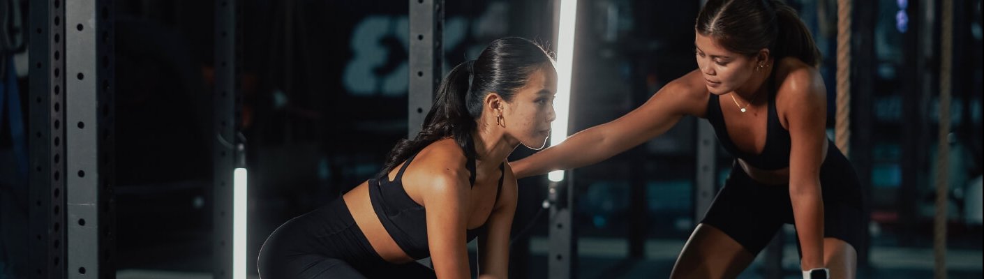 A personal trainer at the gym