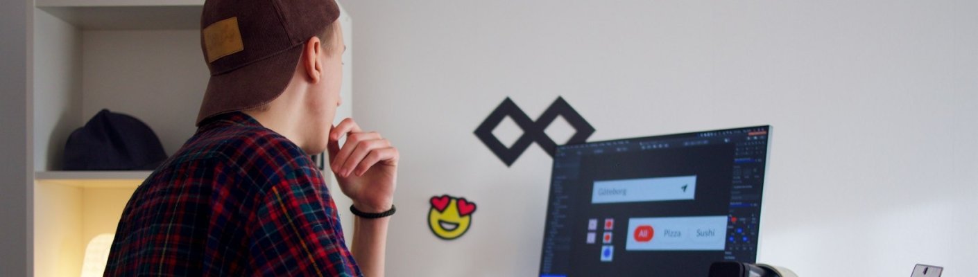 A person working on a website design