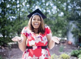 A person in a graduation cap