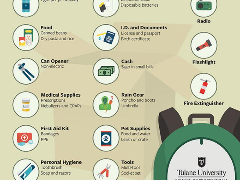 Emergency kit infographic