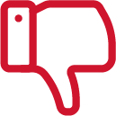 A thumbs down icon symbolizing what you should not do during online classes at Tulane School of Professional Advancement in New Orleans, LA