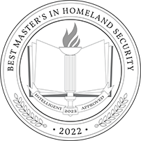 2021 Best Homeland Security Degree badge representing highly rated programs of Tulane School of Professional Advancement in New Orleans, LA